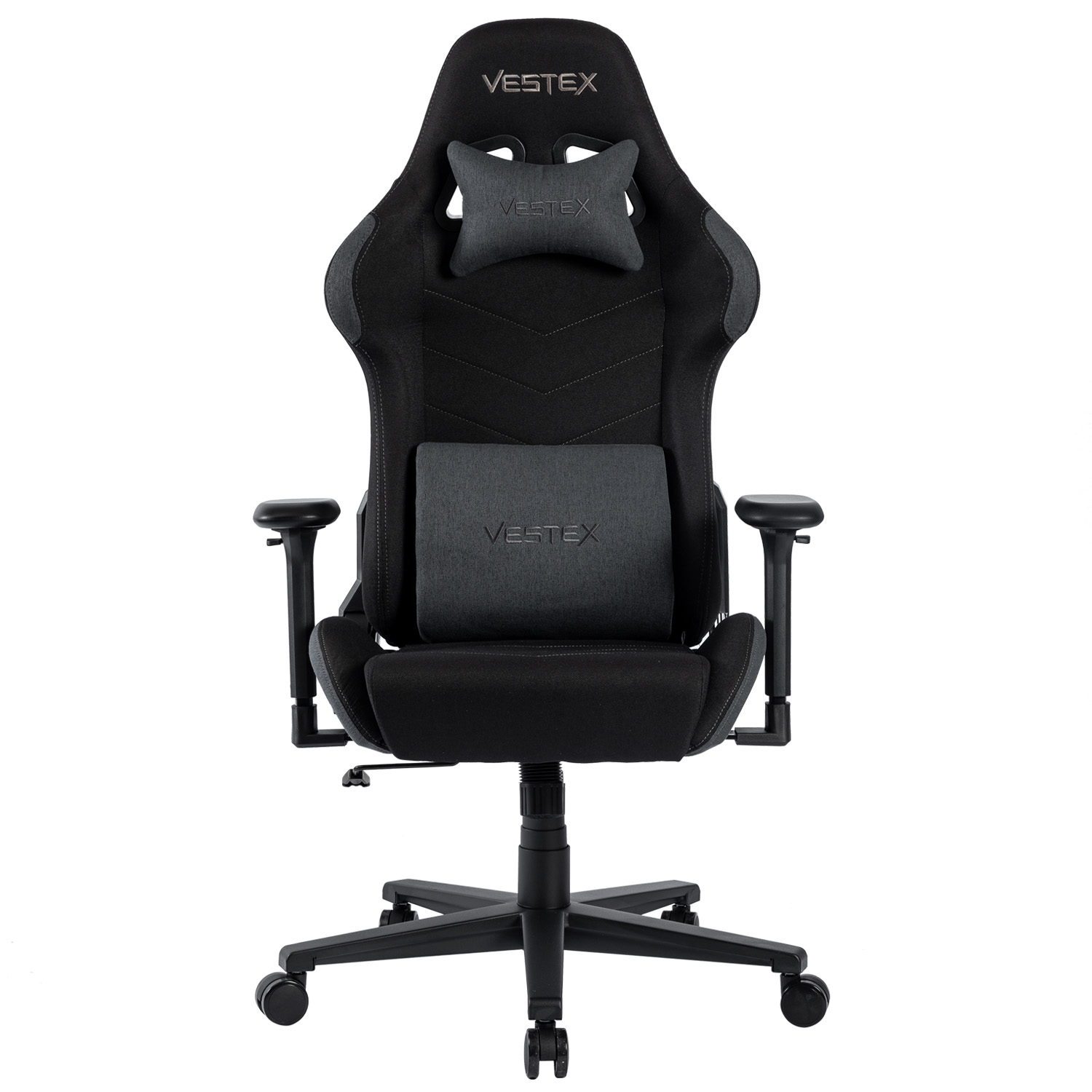 VESTEX ゲーミングチェア ブラック ファブリック フットレストなし VES-S1BK