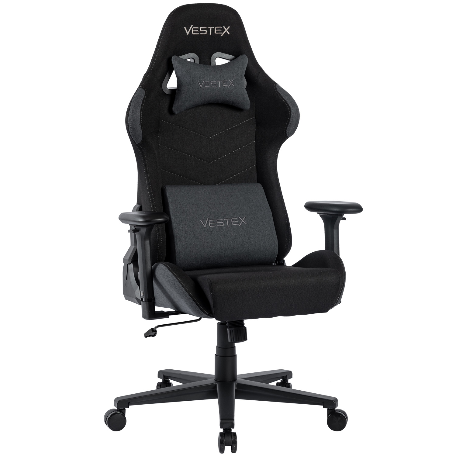 VESTEX ゲーミングチェア ブラック ファブリック フットレストなし VES-S1BK