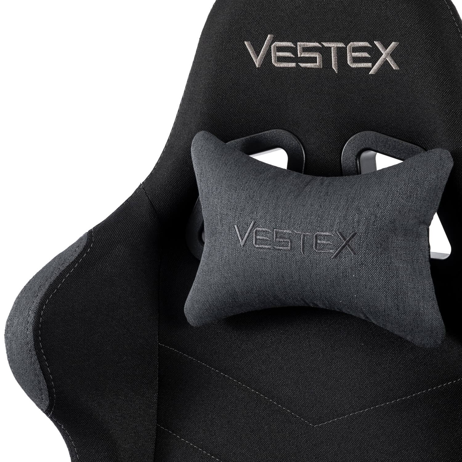 VESTEX ゲーミングチェア ブラック ファブリック フットレストなし VES-S1BK