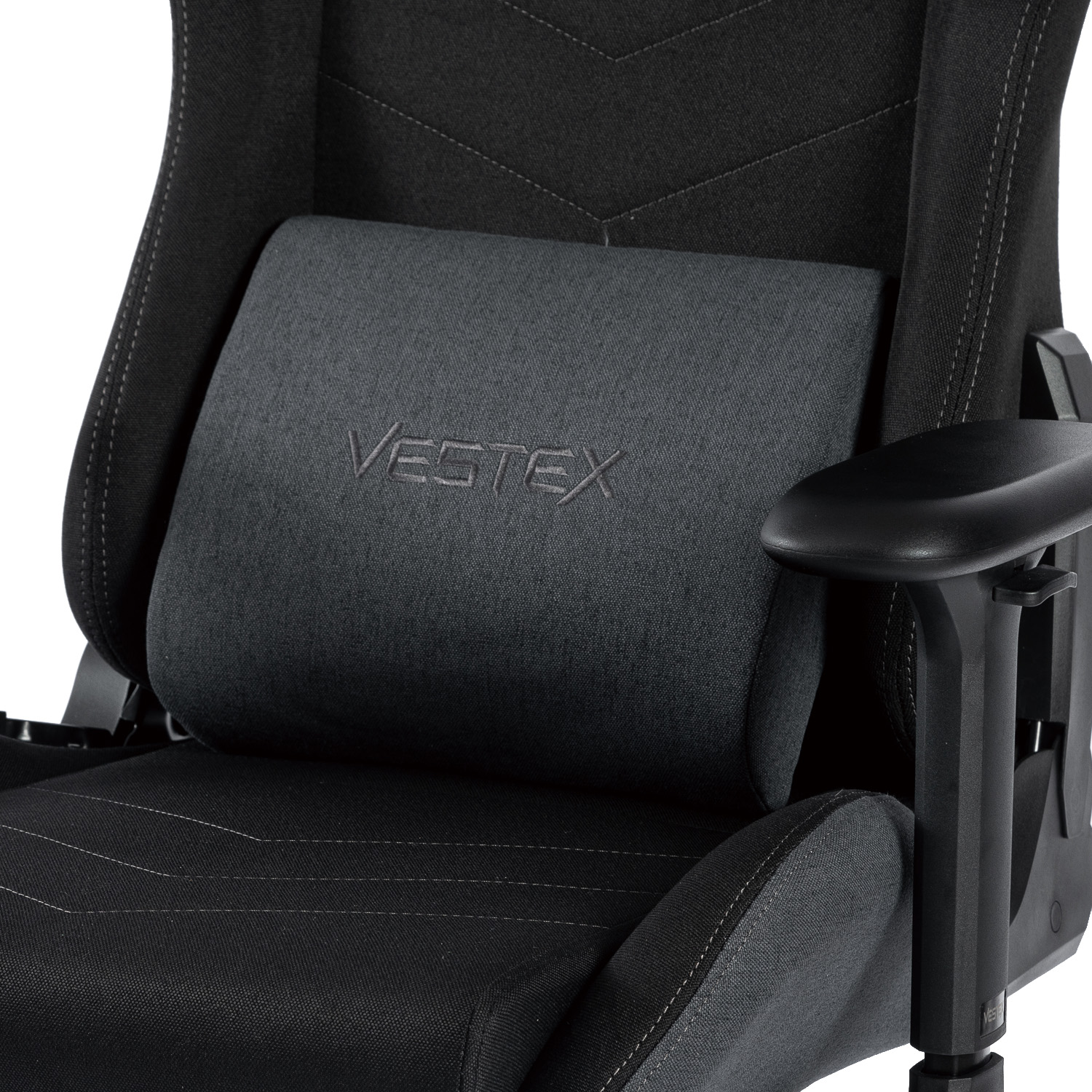 VESTEX ゲーミングチェア ブラック ファブリック フットレストなし VES-S1BK