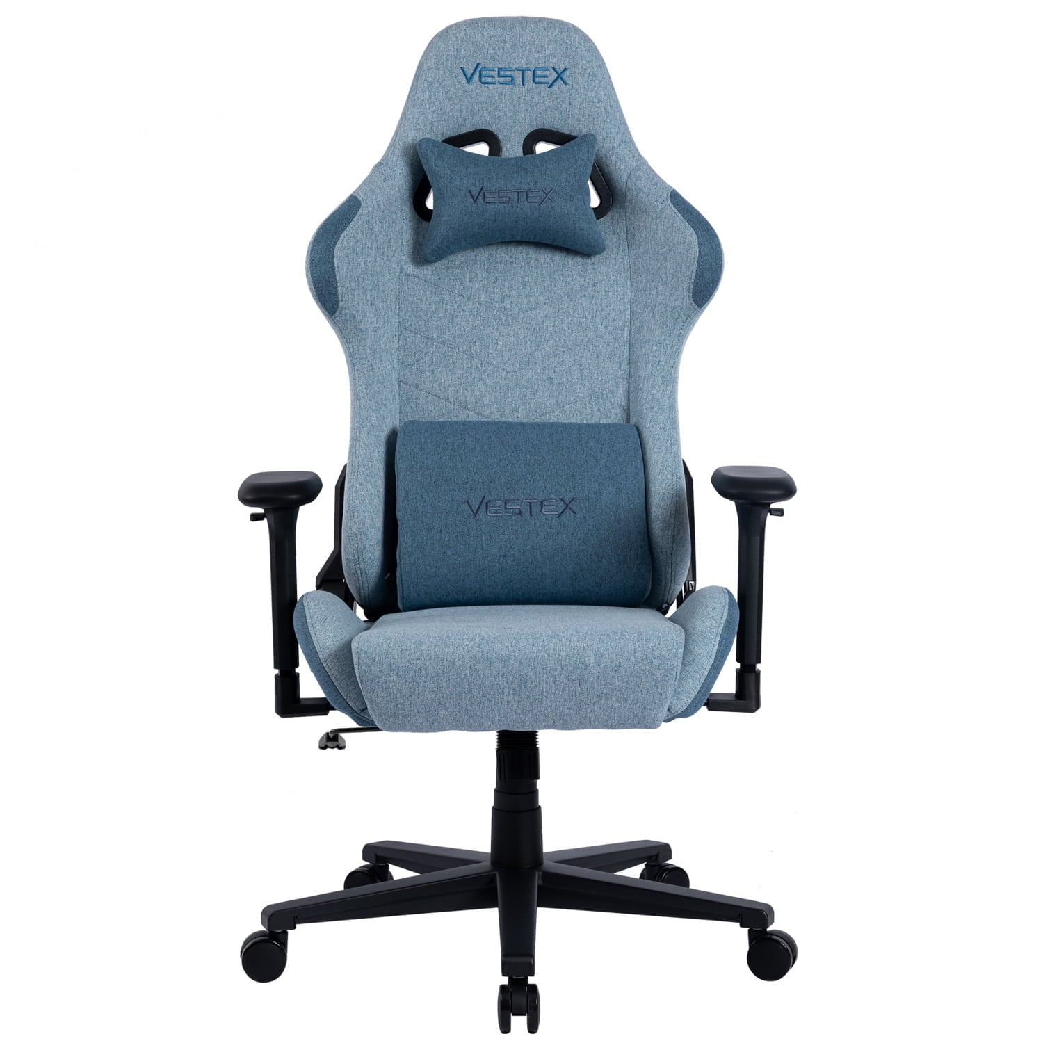 VESTEX ゲーミングチェア ブルー ファブリック フットレストなし VES-S1BL