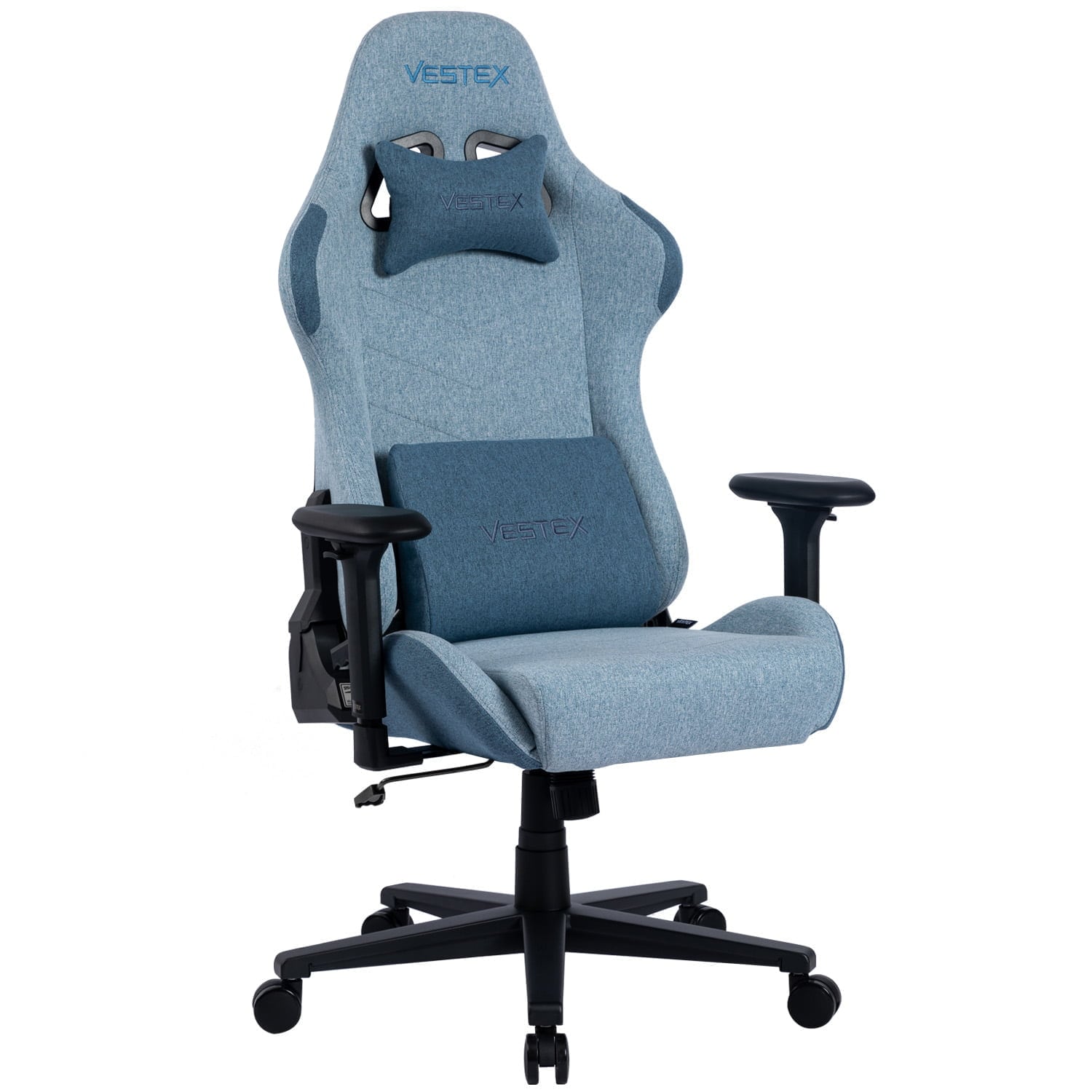 VESTEX ゲーミングチェア ブルー ファブリック フットレストなし VES-S1BL