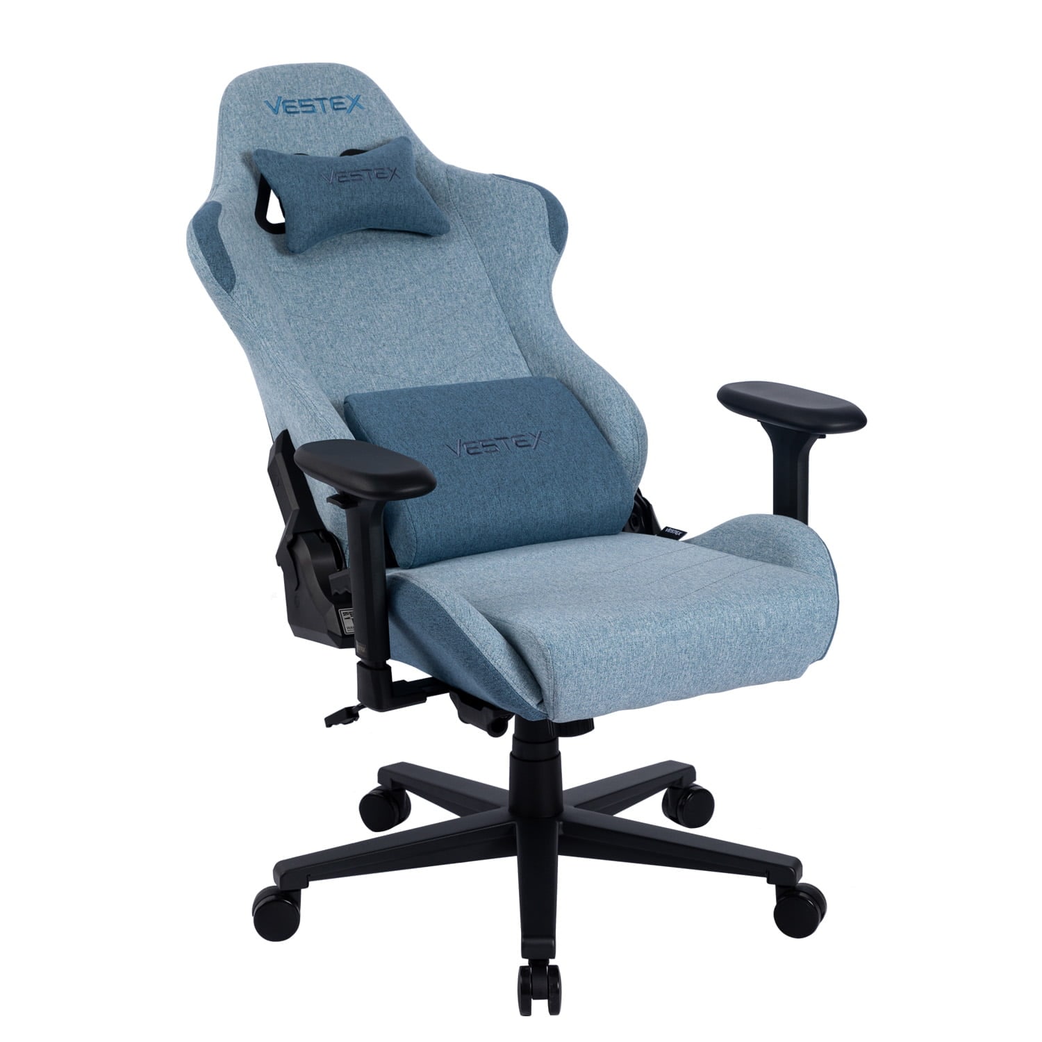 VESTEX ゲーミングチェア ブルー ファブリック フットレストなし VES-S1BL