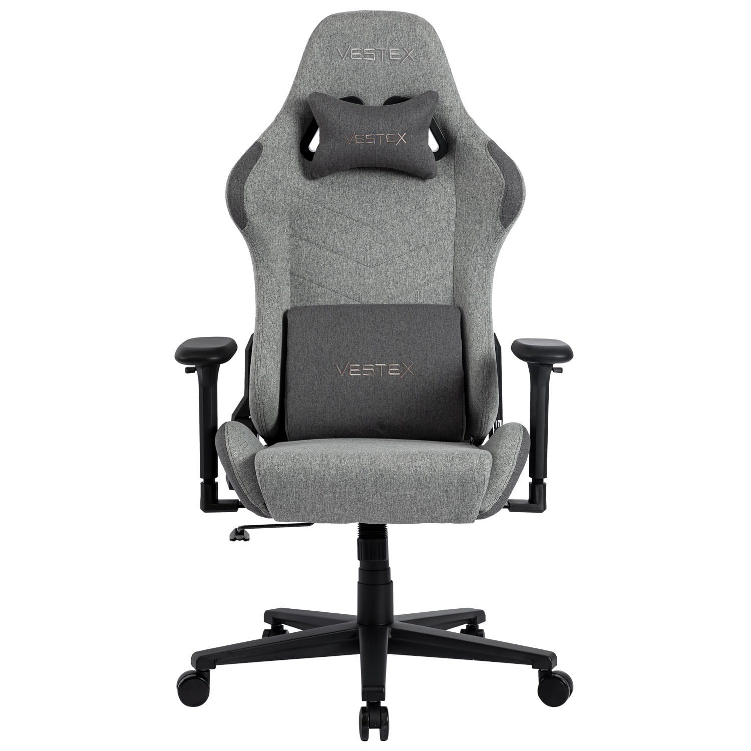 VESTEX ゲーミングチェア グレー ファブリック フットレストなし VES-S1GY