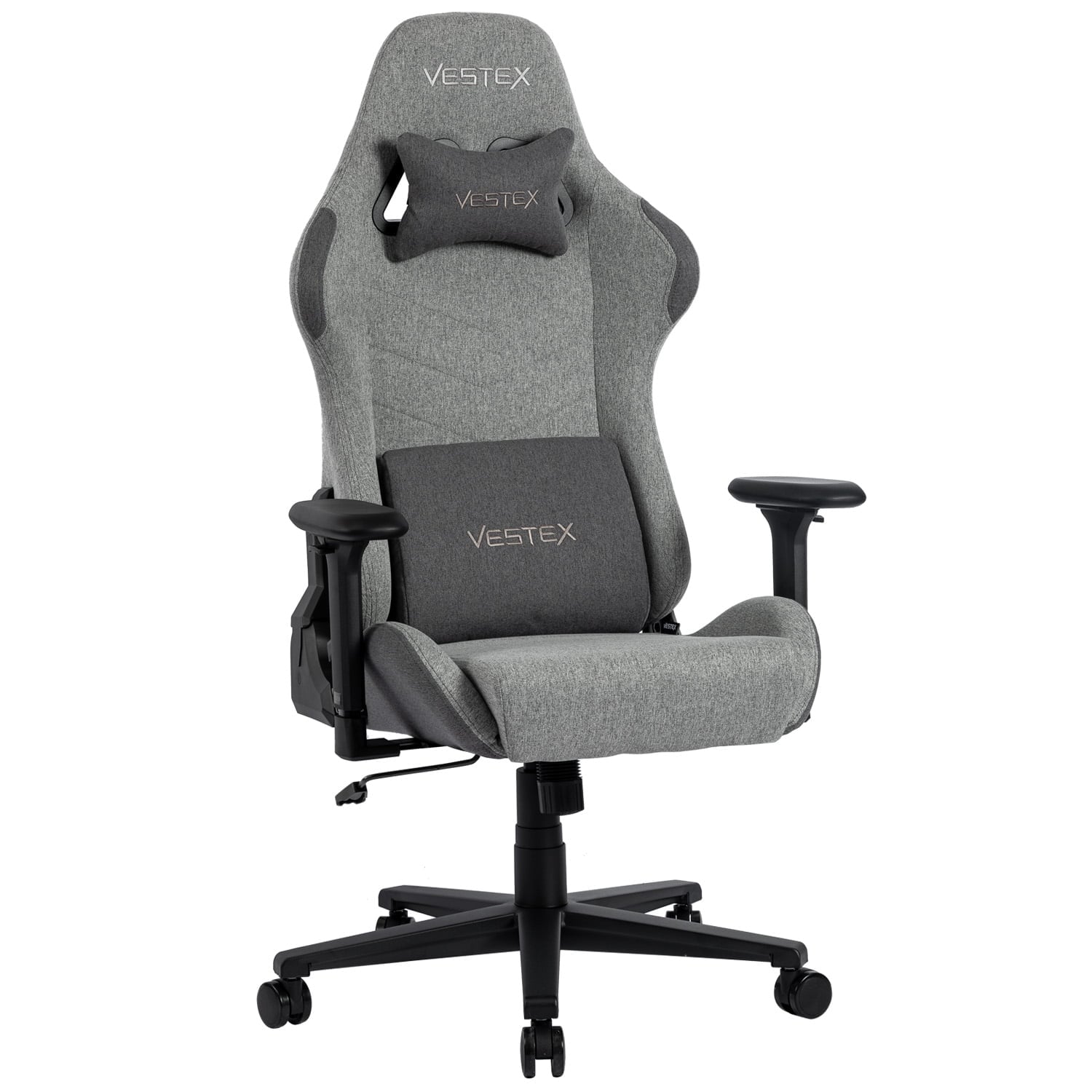 VESTEX ゲーミングチェア グレー ファブリック フットレストなし VES-S1GY