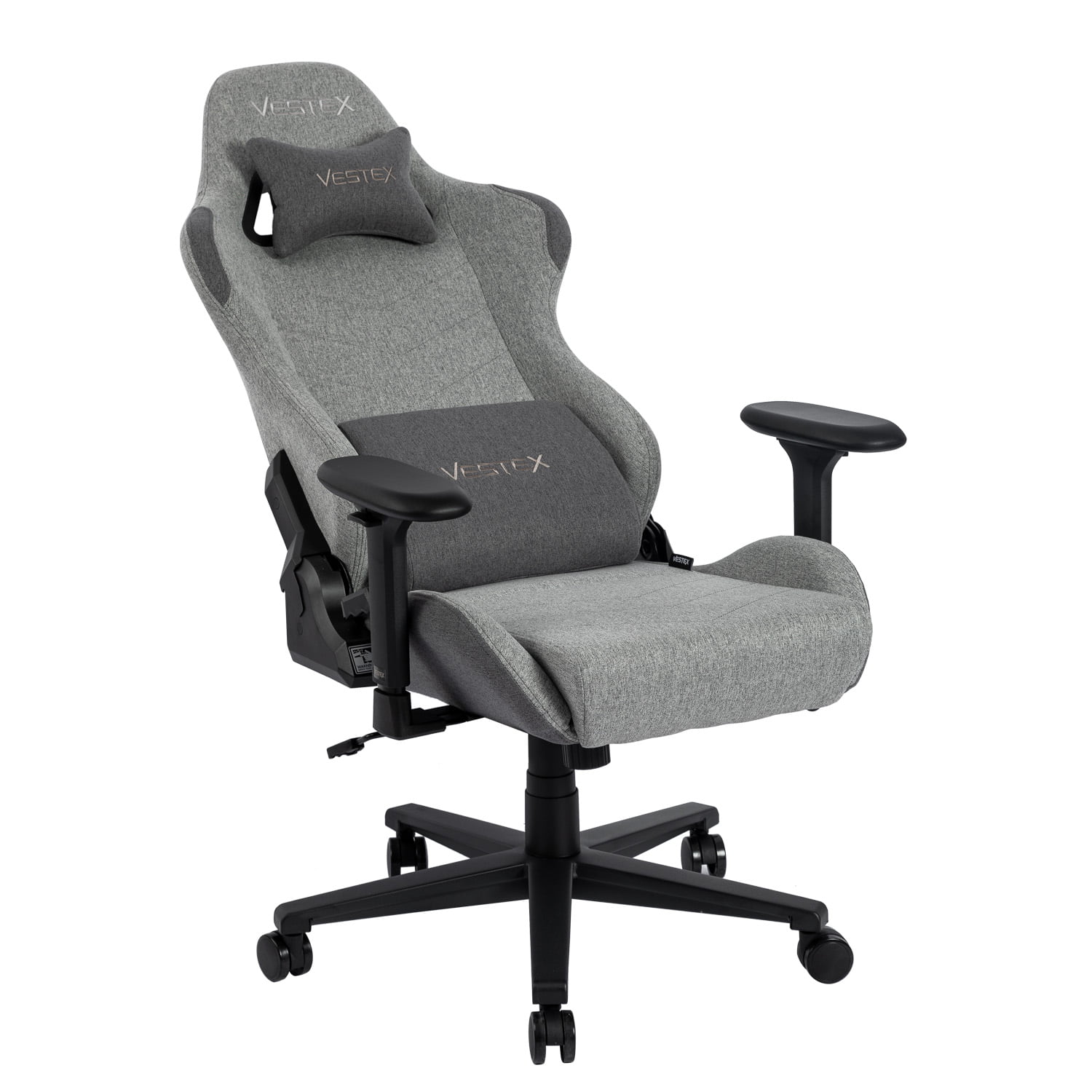 VESTEX ゲーミングチェア グレー ファブリック フットレストなし VES-S1GY