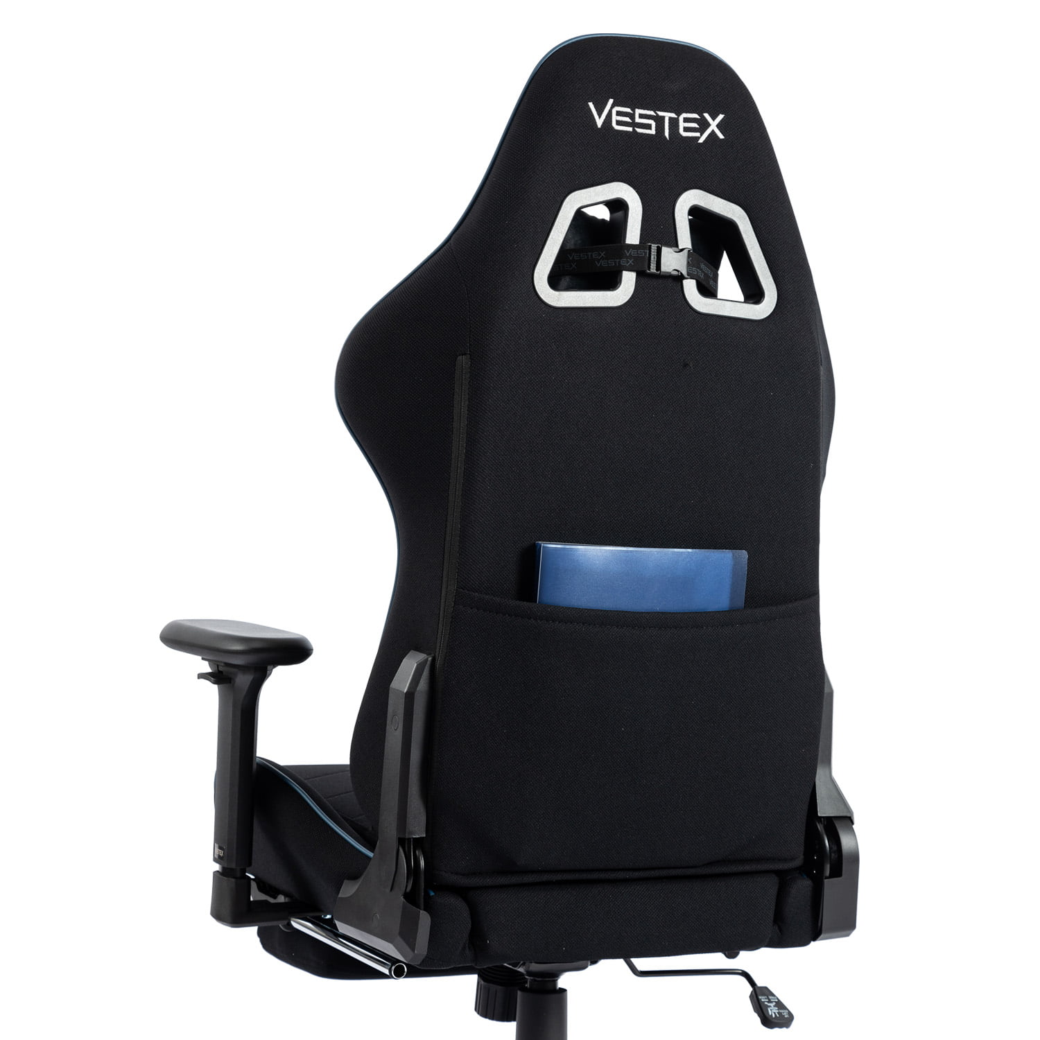 VESTEX ゲーミングチェア ブラック メッシュファブリック フットレスト付 VES-S2FTBK