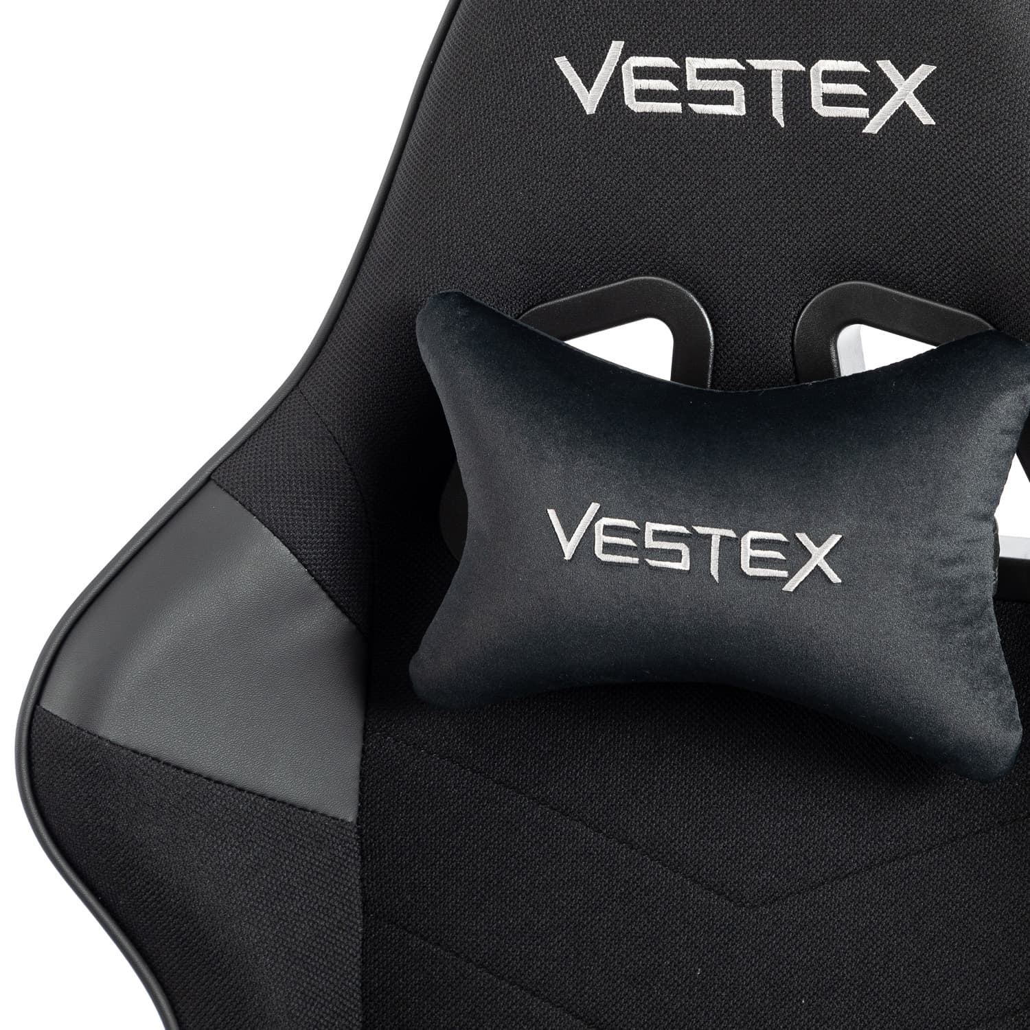 VESTEX ゲーミングチェア ブラック メッシュファブリック フットレスト付 VES-S2FTBK
