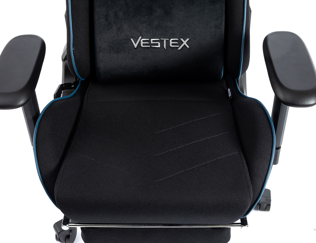 VESTEX ゲーミングチェア ブルー メッシュファブリック フットレスト付 VES-S2FTBL