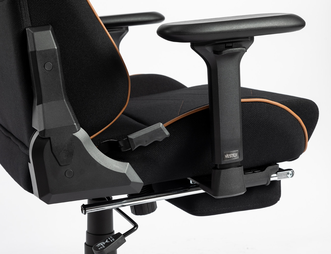 VESTEX ゲーミングチェア ブラウン メッシュファブリック フットレスト付 VES-S2FTBR