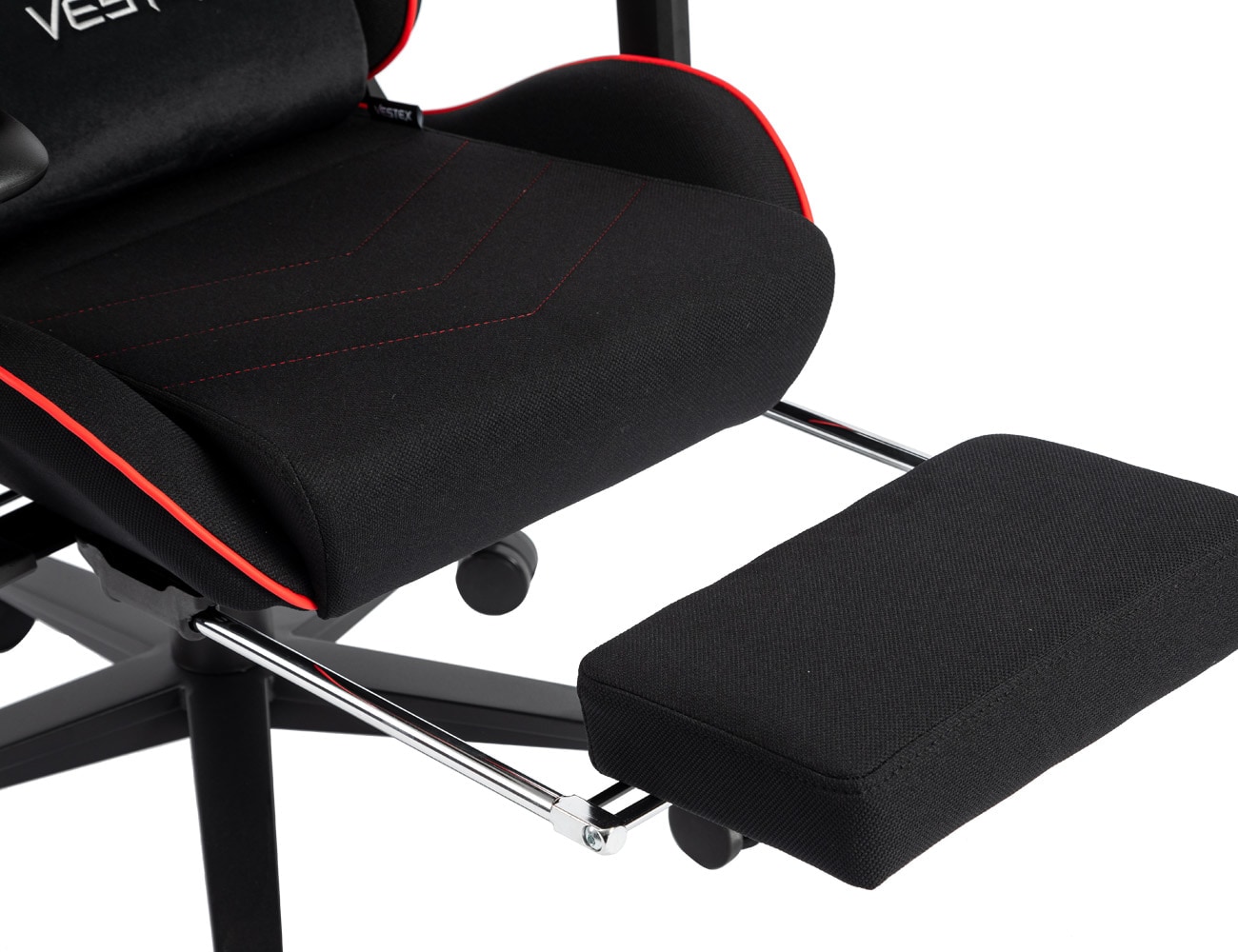 VESTEX ゲーミングチェア レッド メッシュファブリック フットレスト付 VES-S2FTRD
