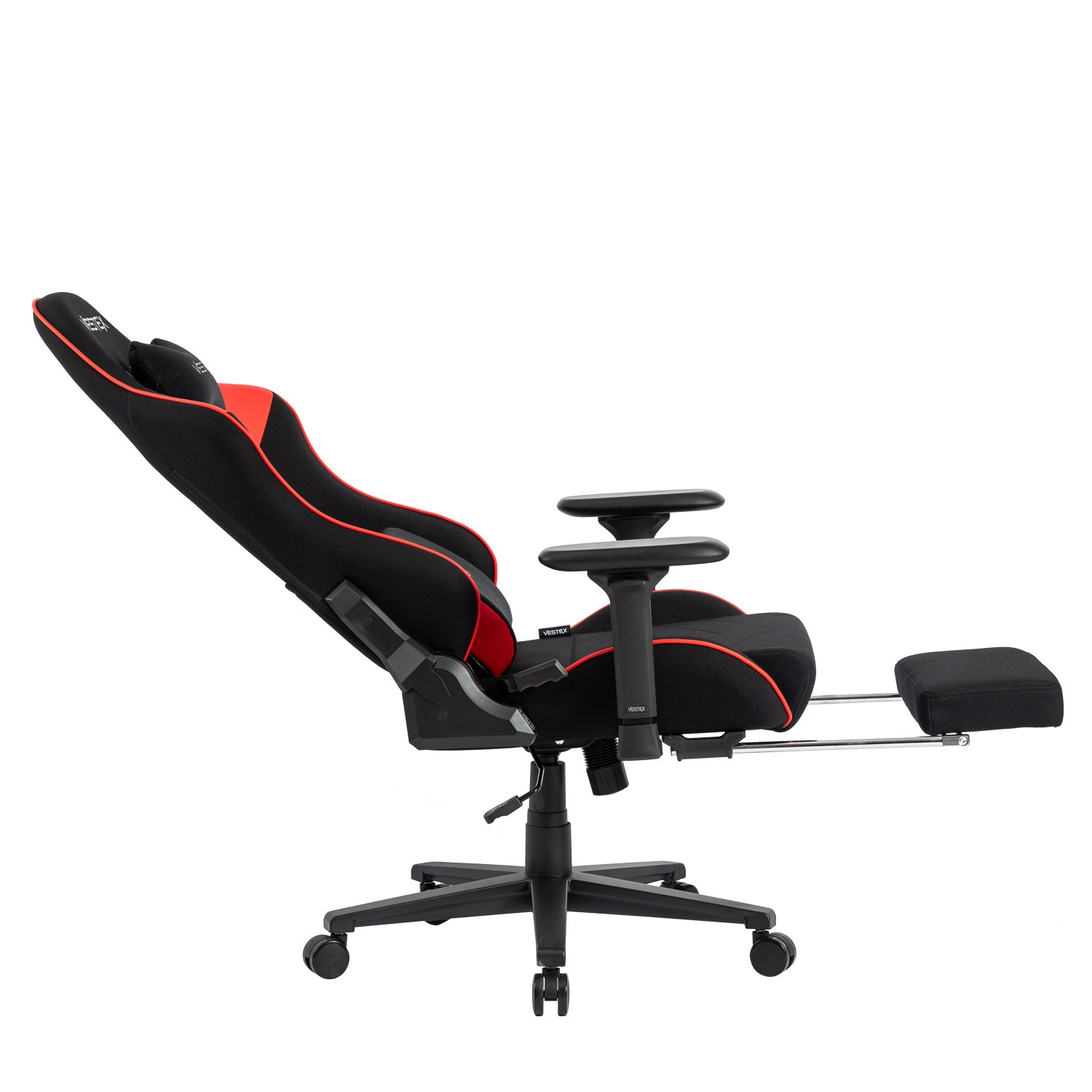 VESTEX ゲーミングチェア レッド メッシュファブリック フットレスト付 VES-S2FTRD