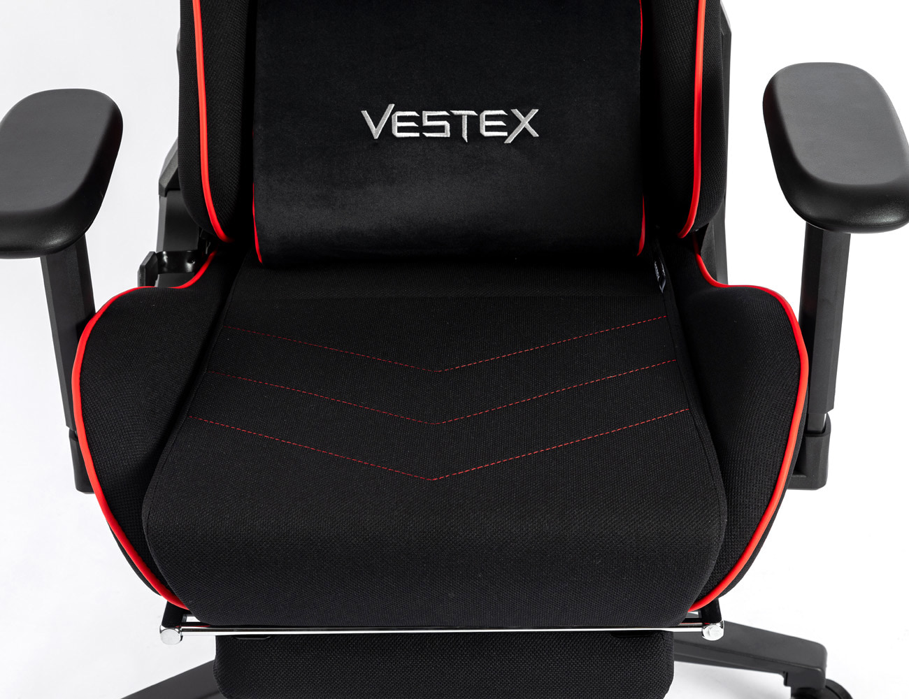 VESTEX ゲーミングチェア レッド メッシュファブリック フットレスト付 VES-S2FTRD