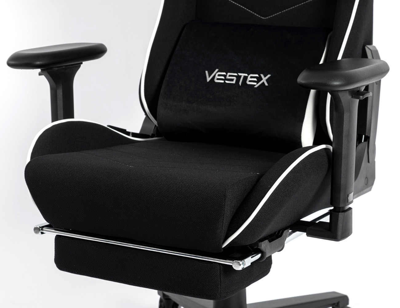 VESTEX ゲーミングチェア ホワイト メッシュファブリック フットレスト付 VES-S2FTWH