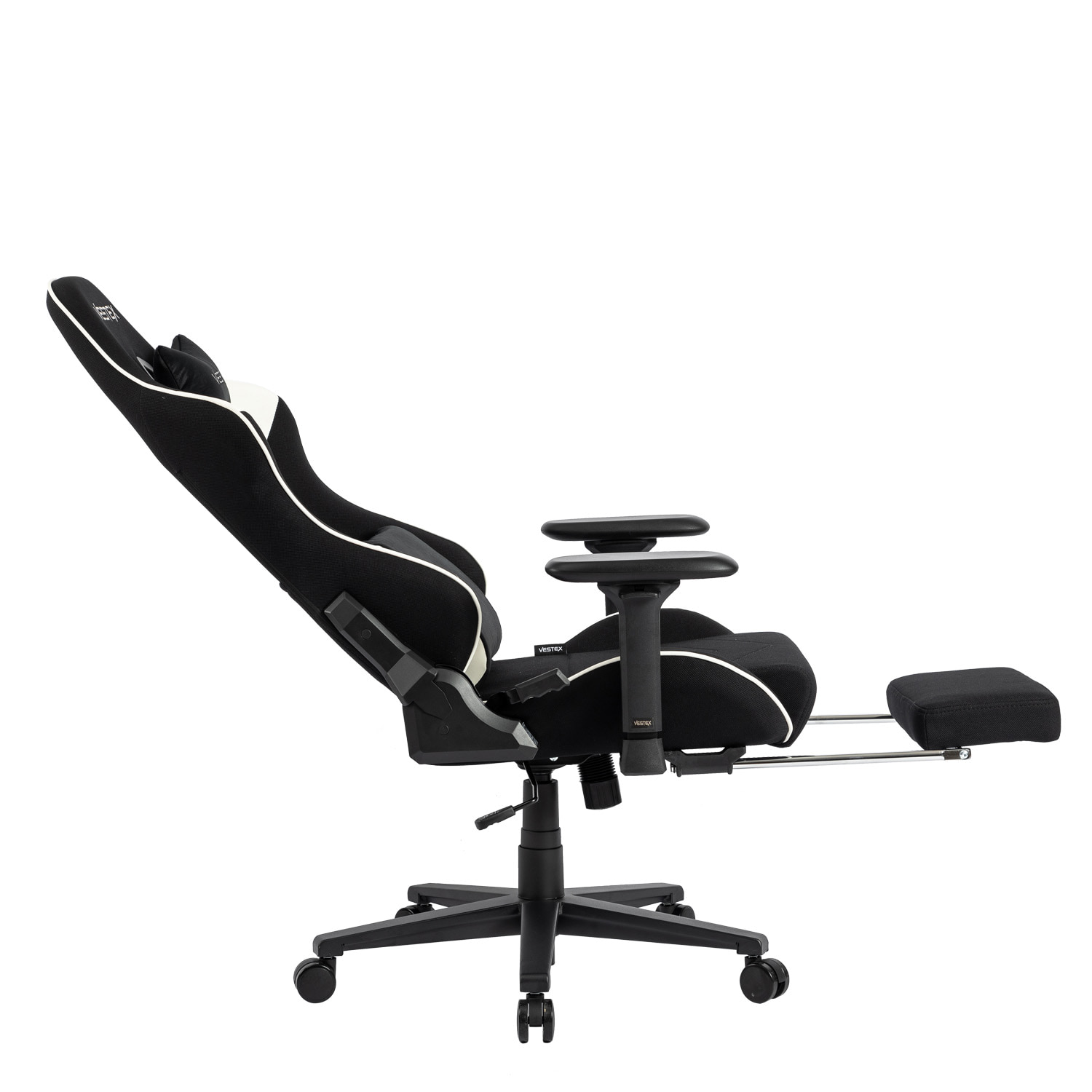 VESTEX ゲーミングチェア ホワイト メッシュファブリック フットレスト付 VES-S2FTWH