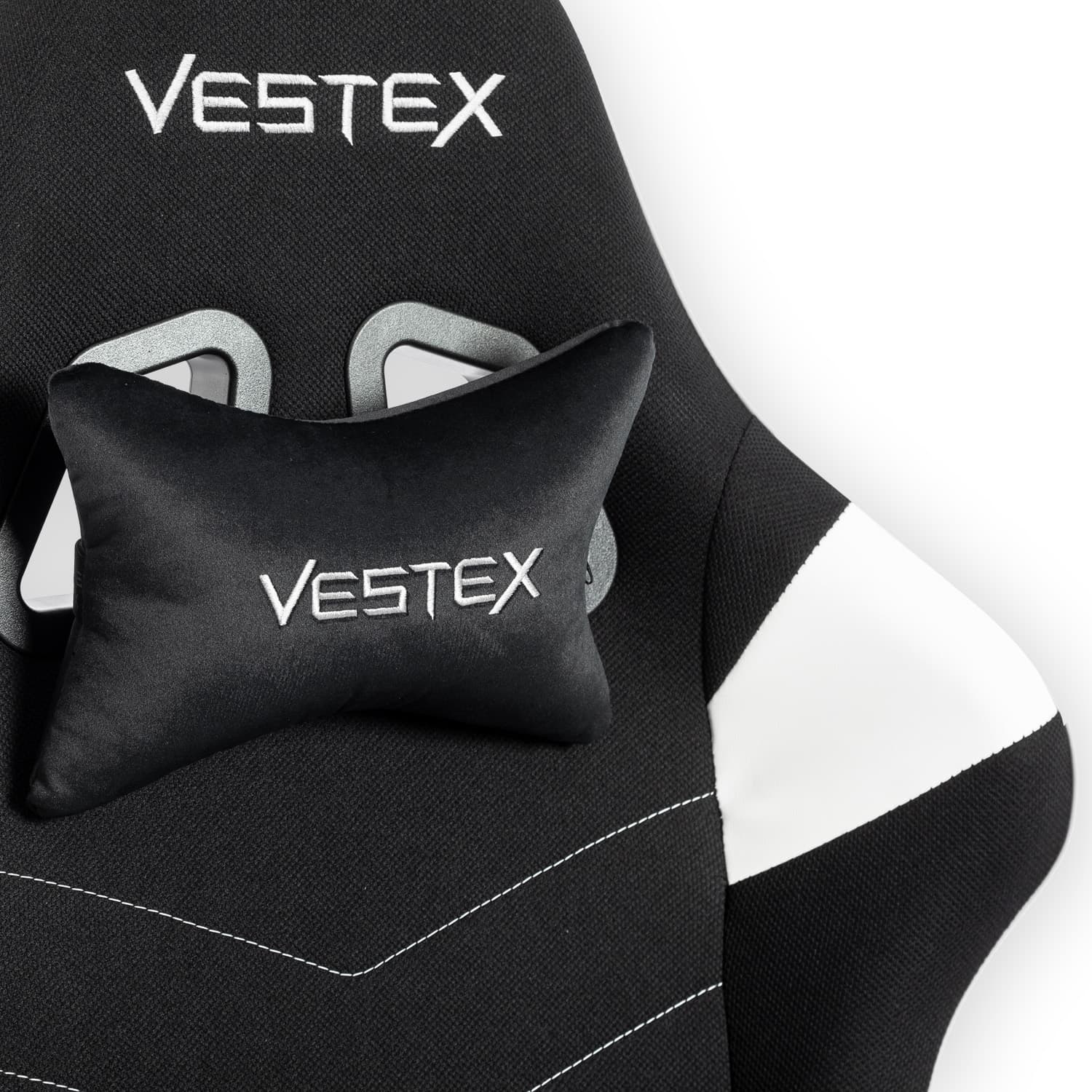 VESTEX ゲーミングチェア ホワイト メッシュファブリック フットレスト付 VES-S2FTWH