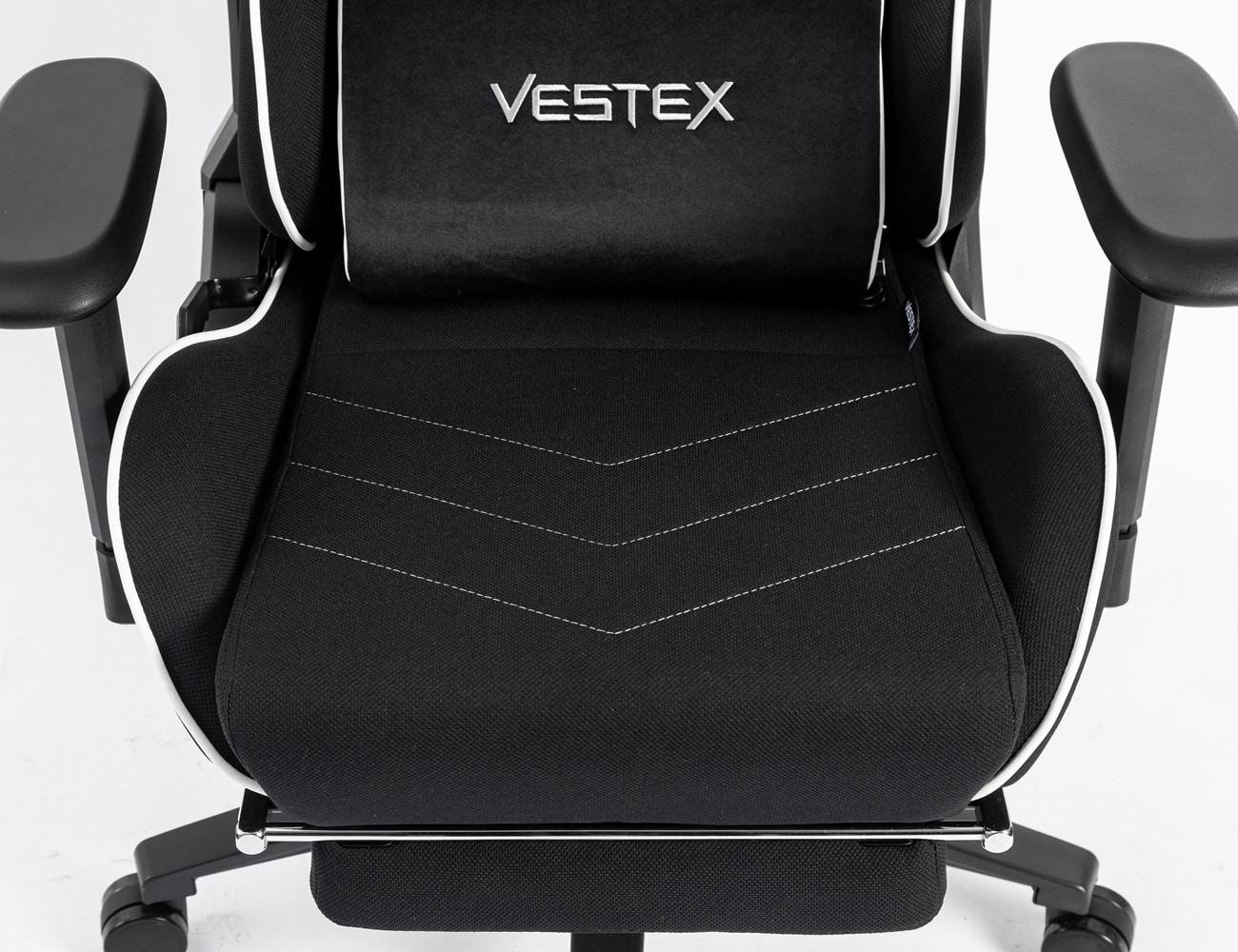 VESTEX ゲーミングチェア ホワイト メッシュファブリック フットレスト付 VES-S2FTWH
