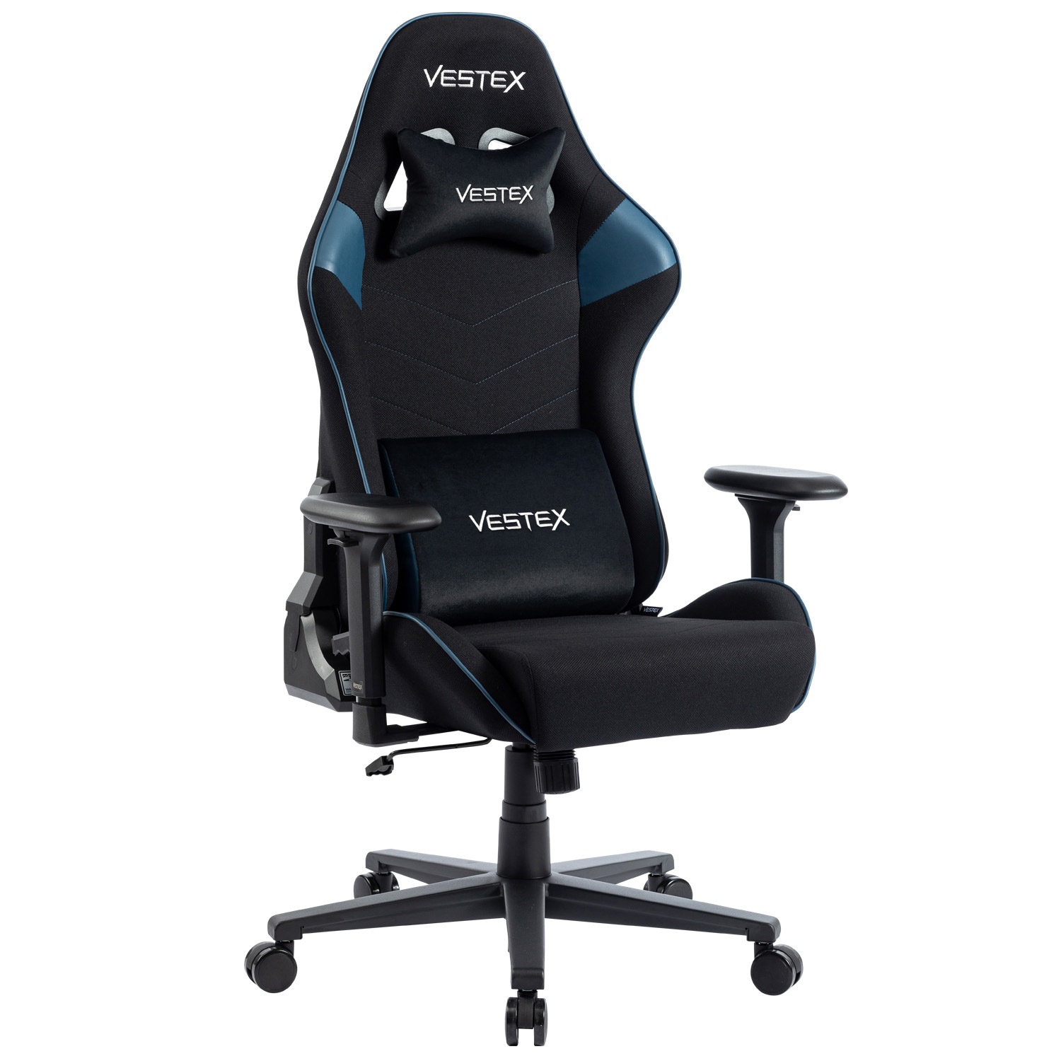 VESTEX ゲーミングチェア ブルー メッシュファブリック フットレストなし VES-S2BL