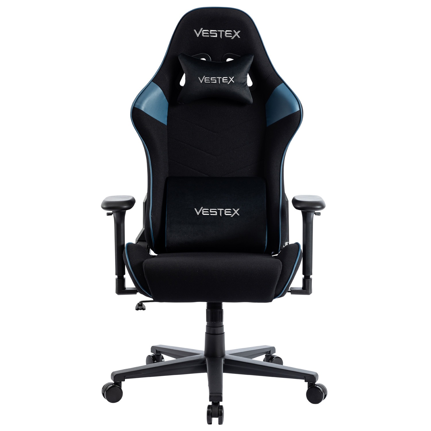 VESTEX ゲーミングチェア ブルー メッシュファブリック フットレストなし VES-S2BL