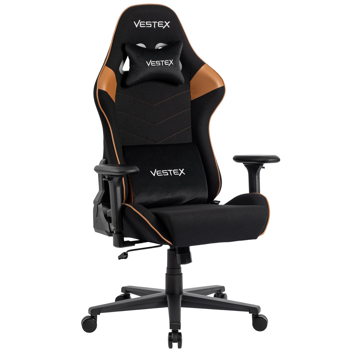 アウトレット・リファービッシュ品／VESTEX ゲーミングチェア ブラウン メッシュファブリック フットレストなし VES-S2BR