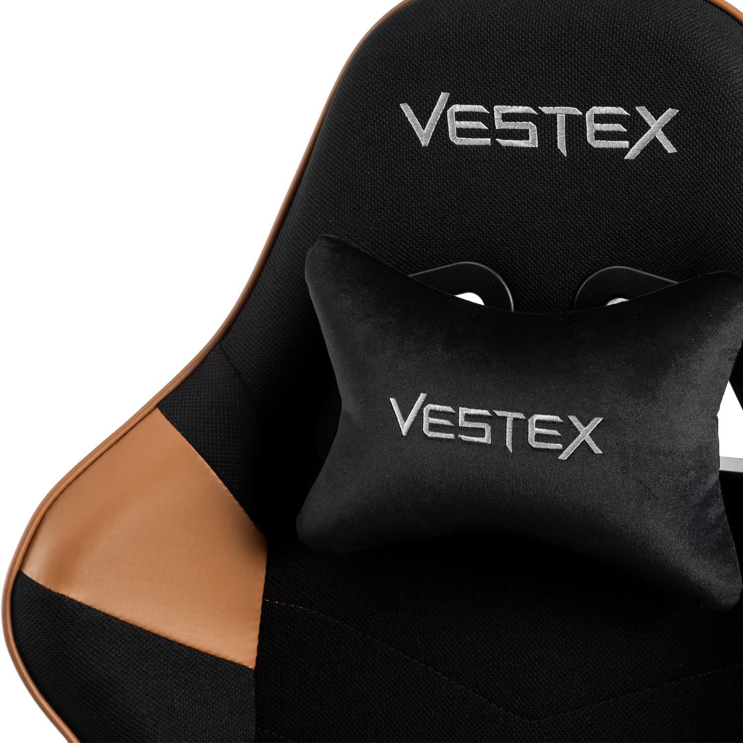 アウトレット・リファービッシュ品／VESTEX ゲーミングチェア ブラウン メッシュファブリック フットレストなし VES-S2BR