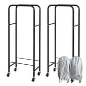 頑丈薄型タイヤラック 普通車用【2個組・幅23cm・カバー付き】