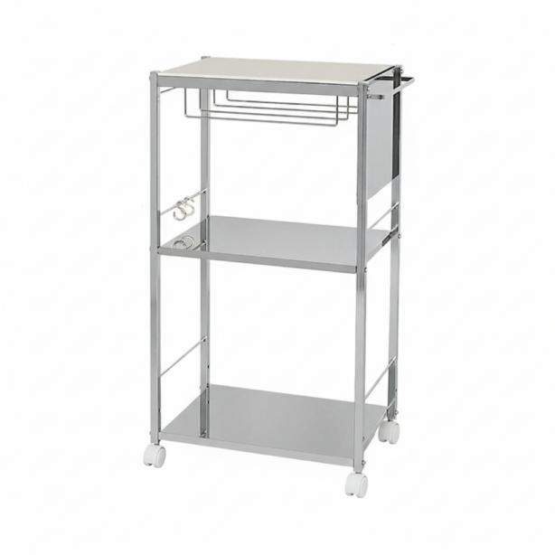 人工大理石天板 作業台キッチンワゴン【幅48cm】