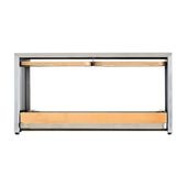 bokula ステンレス製 トースターラック【幅36×奥行32.5cm／サービングトレイ２枚付き・スライド式オープン収納】　