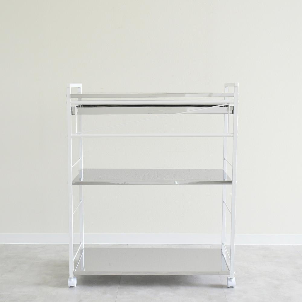 クラルテ ステンレス棚マルチワゴン【引出1・幅73】