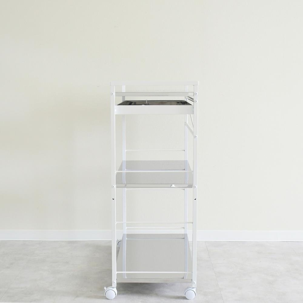 クラルテ ステンレス棚マルチワゴン【引出1・幅73】