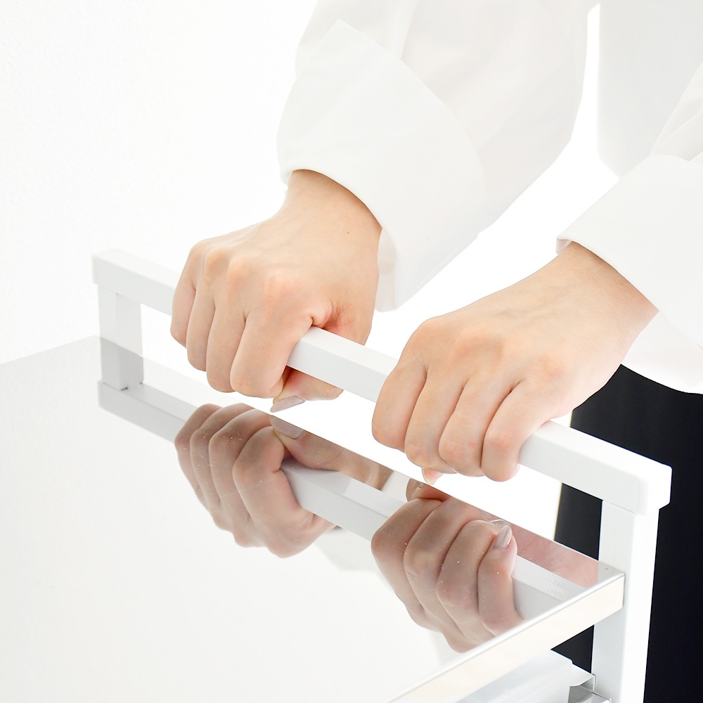 クラルテ ステンレス棚マルチワゴン【引出2・幅50】