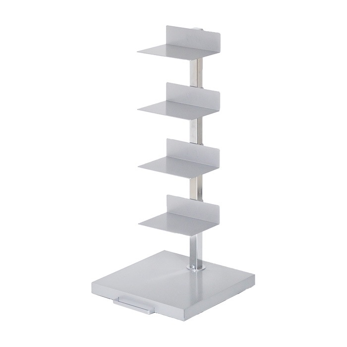 Tsum dock ブックタワー【隠しキャスター付・ロータイプ5段／シルバー】