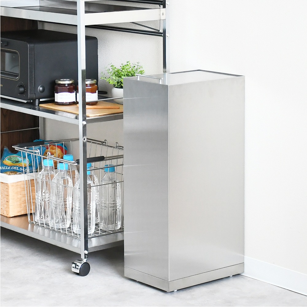 ステンレス製 ダストボックス 30L【キャスター付】