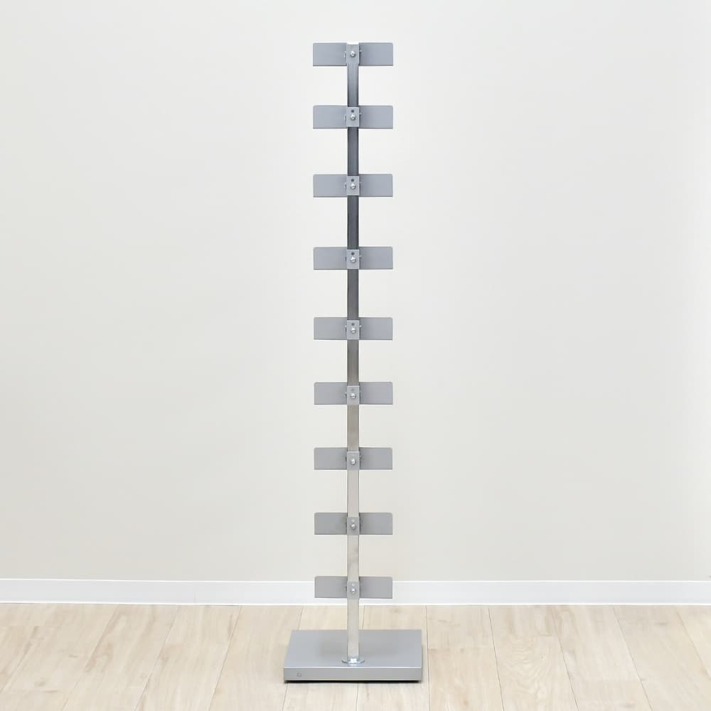 Tsum dock ブックタワー【隠しキャスター付・プレミアムタイプ10段／シルバー】 