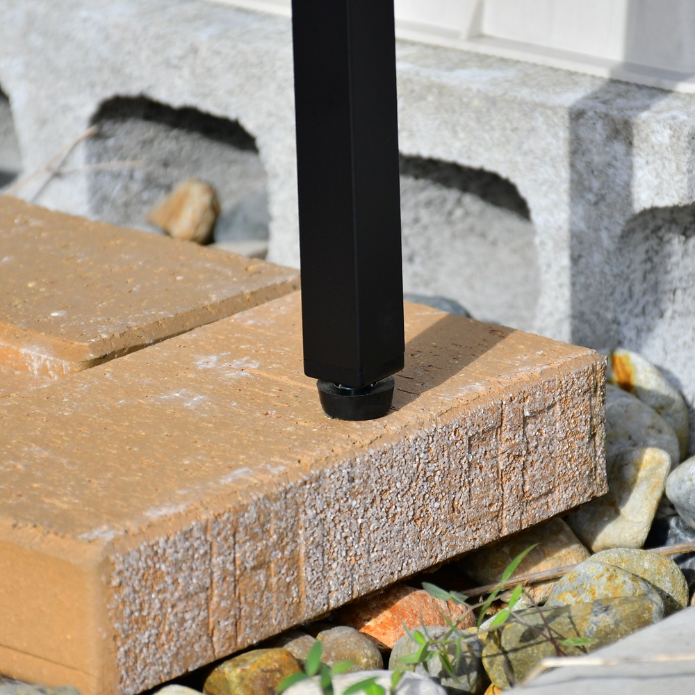 ルーバー室外機カバー 標準タイプ　オールブラック【風向調整・幅91cm】