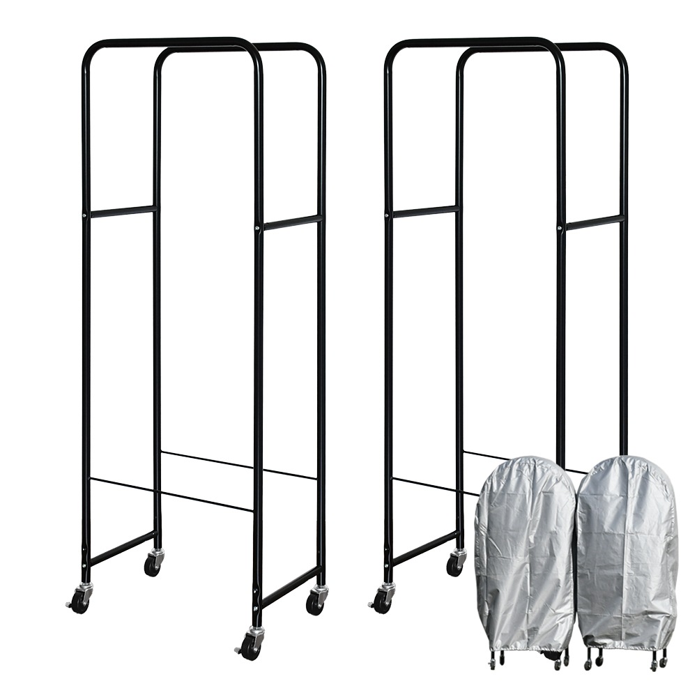 頑丈薄型タイヤラック SUV/RV車用【2個組・幅28cm・カバー付き】