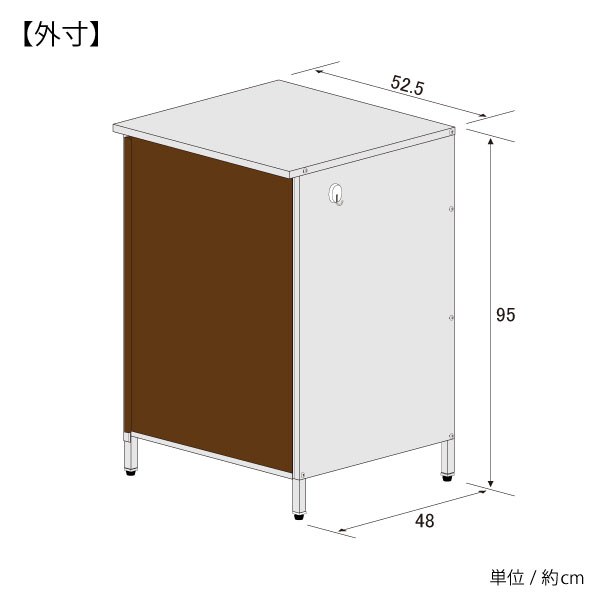 ガルバリウム製 物置スリム【高さ95cm】 | 屋外収納 | 足立製作所 