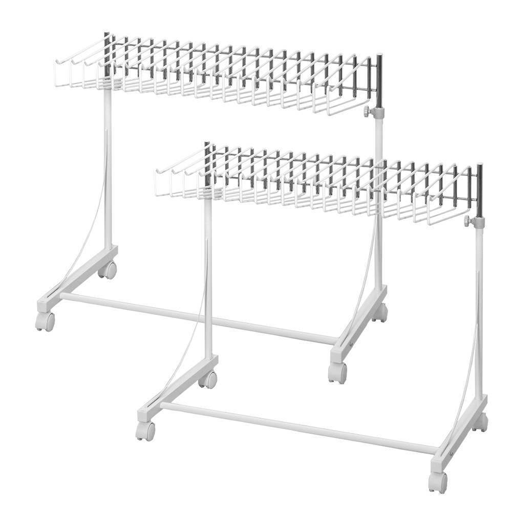 スラックスハンガー 高さ伸縮式【20本掛】お得な2台組