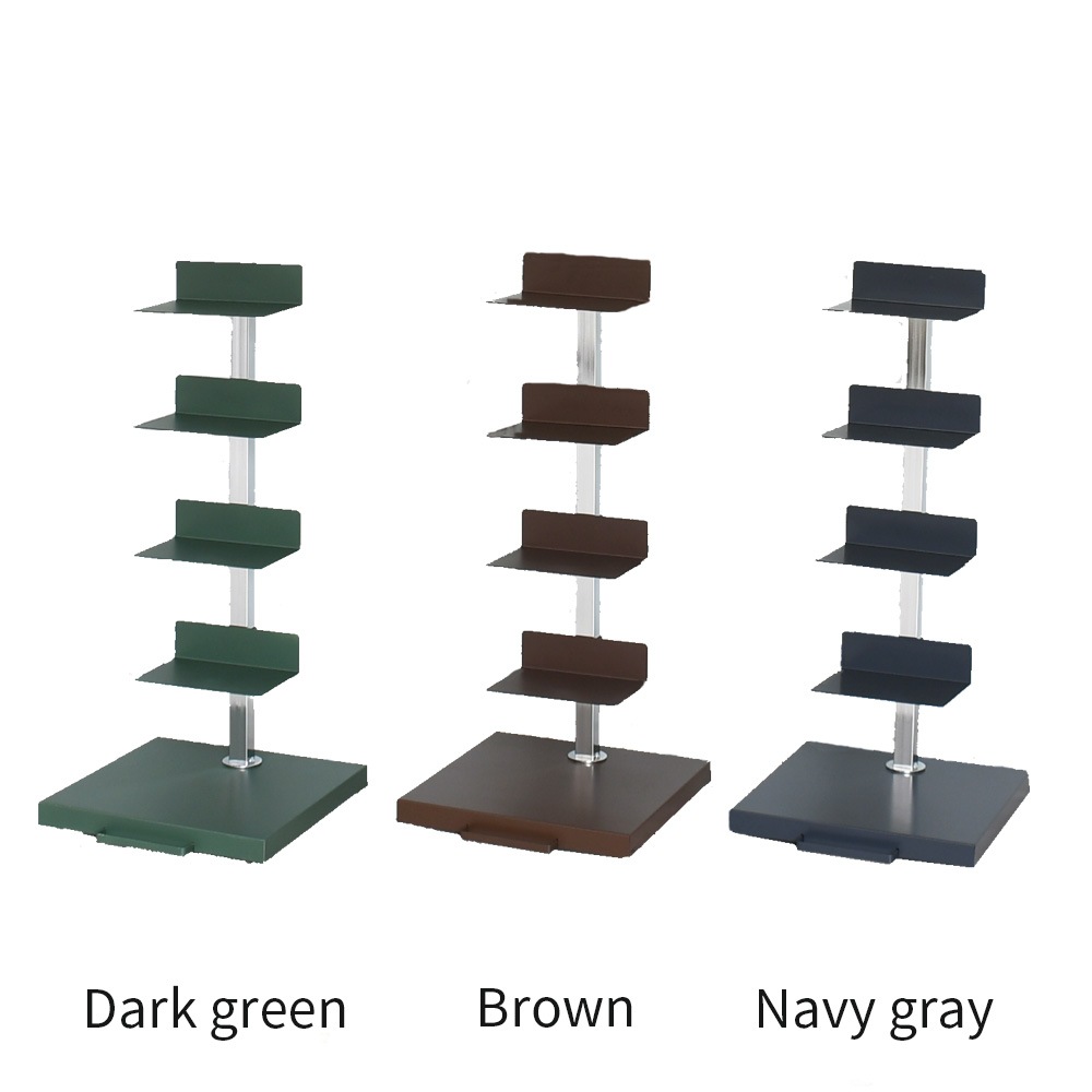 Tsum dock ブックタワー【隠しキャスター付・ロータイプ5段／ブラウン