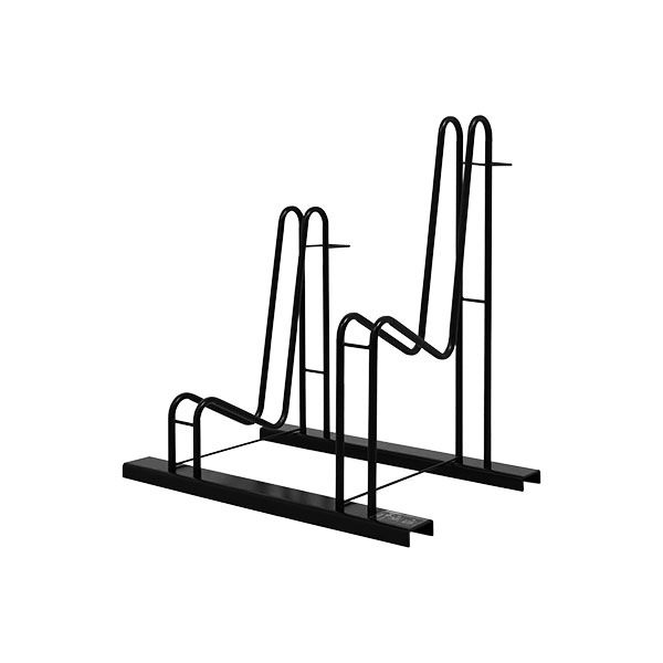 スタンドいらずの頑丈自転車ラック【2台用／16～28インチ対応】