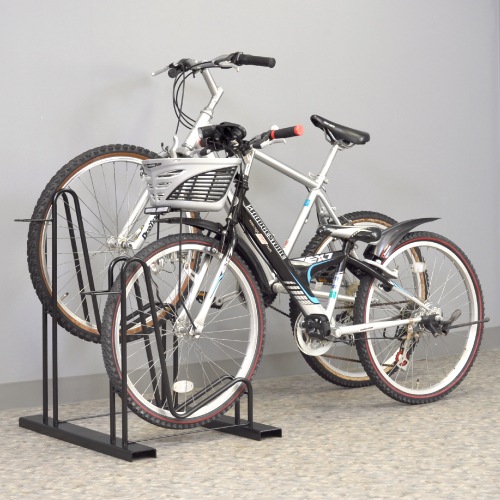 スタンドいらずの頑丈自転車ラック【2台用／16～28インチ対応】