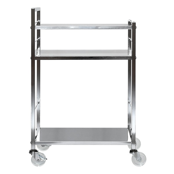 ステンレス×アクリル棚 キッチンワゴン【幅33.5×奥行47.5cm