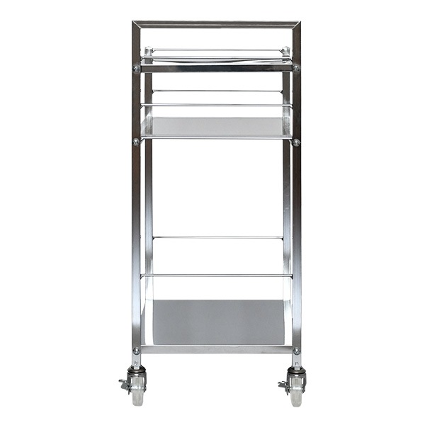 ステンレス×アクリル棚 キッチンワゴン【幅33.5×奥行47.5cm】