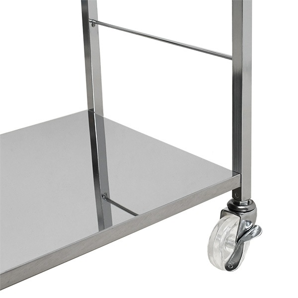 ステンレス×アクリル棚 キッチンワゴン【幅33.5×奥行47.5cm