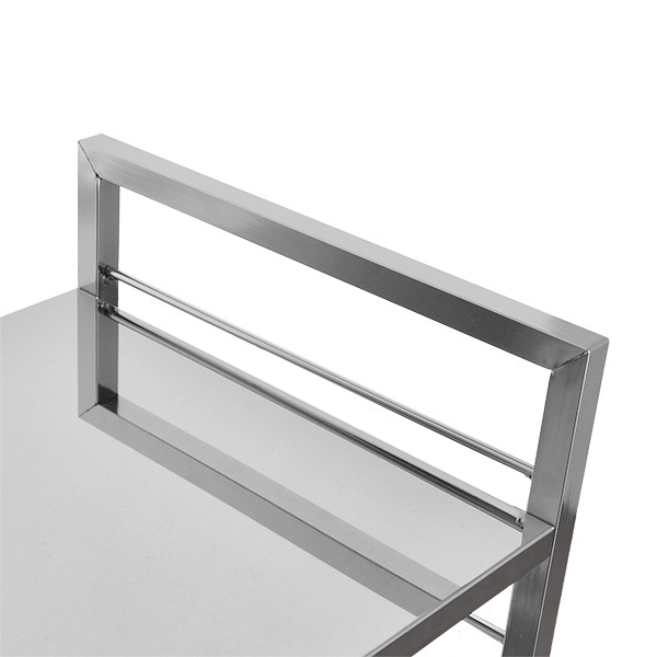 ステンレス×アクリル棚 キッチンワゴン【幅33.5×奥行47.5cm】