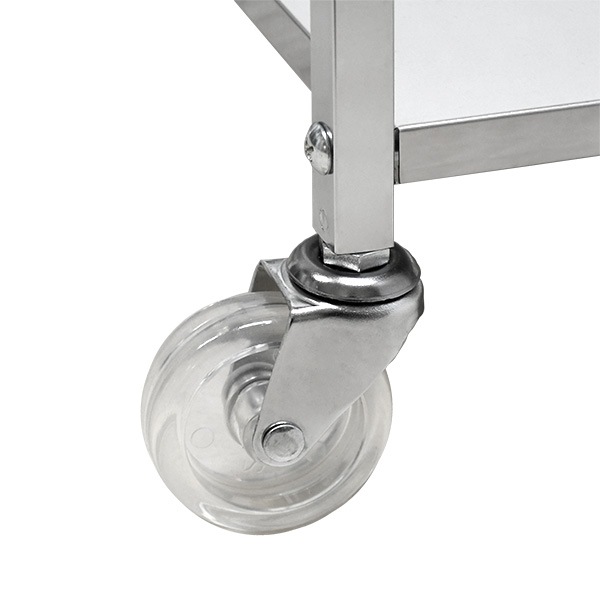 ステンレス×アクリル棚 キッチンワゴン【幅33.5×奥行47.5cm】