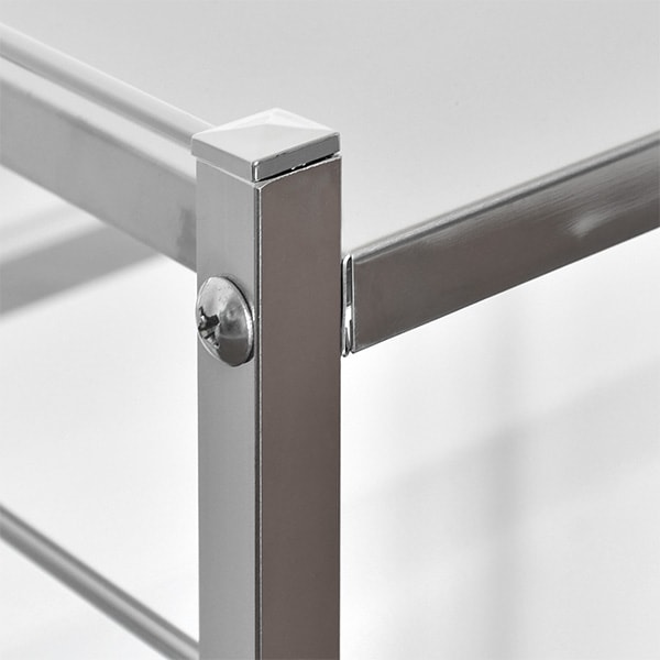 ステンレス×アクリル棚 キッチンワゴン【幅33.5×奥行47.5cm