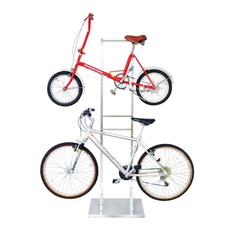 足立製作所公式店 自転車スタンド 室内 2台用 ホワイト 足立製作所 室内自転車スタンド 2台用 ブラウン ホワイト シルバー
