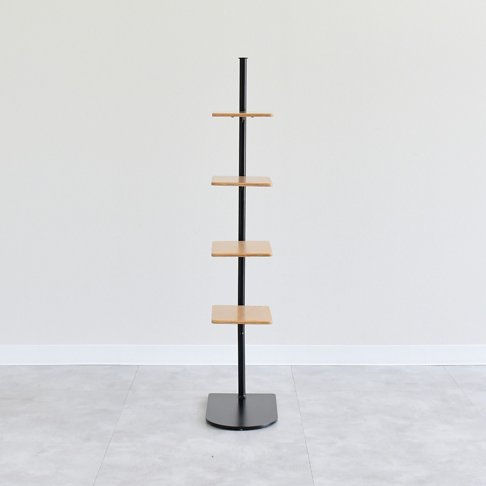 bokula スタンド型サイドテーブル【木棚4段】