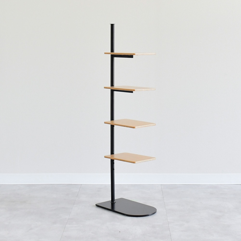 bokula スタンド型サイドテーブル【木棚4段】